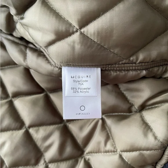 MCGUIRE Bomber Shell Nylon Quilted Lined Jacket Sz M* - Picture 14 of 15